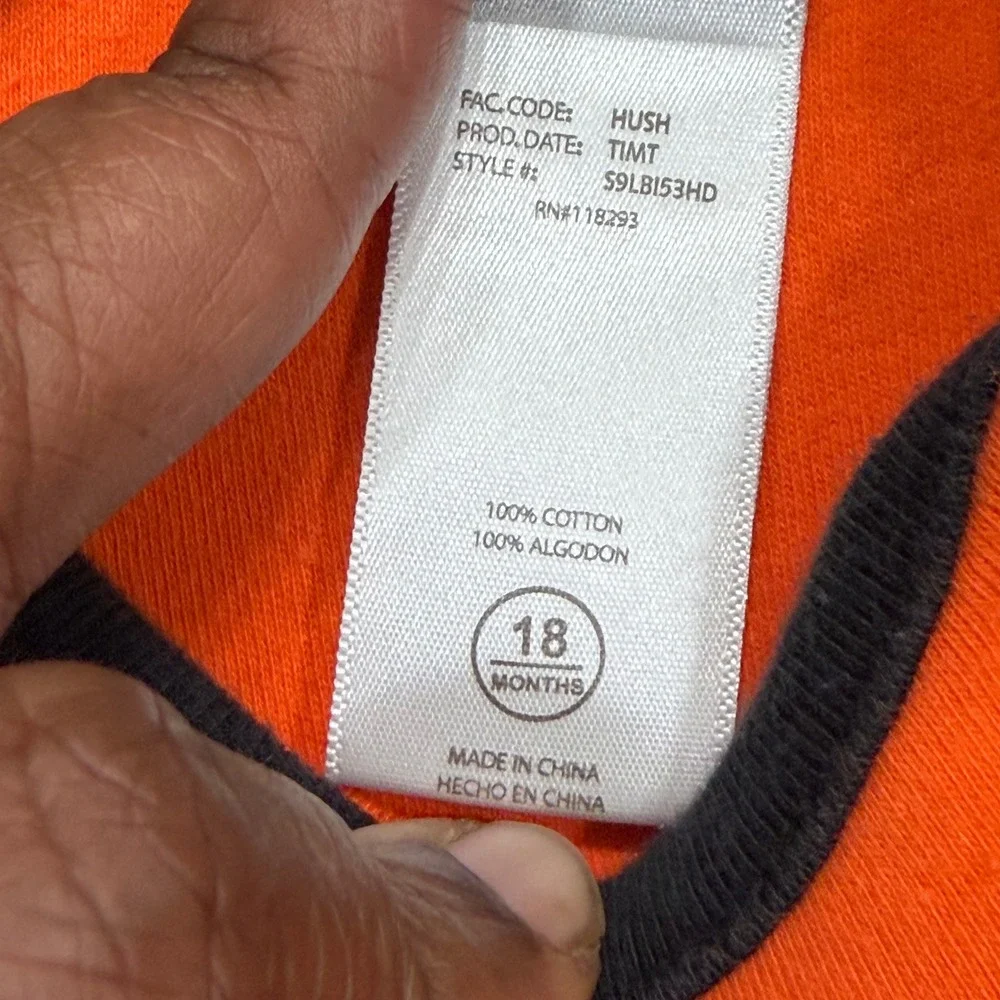 Harley-Davidson‎ Baby Bodysuit 18 Months Orange Black Classic Motorcycles